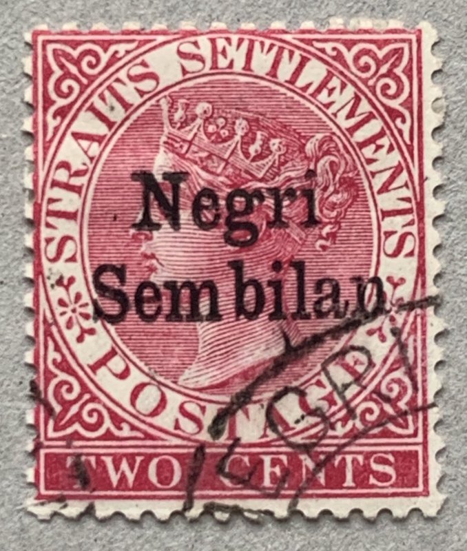 Malaya Negri Sembilan rare 1891 variety - separated m b. Scott 1, SG 1