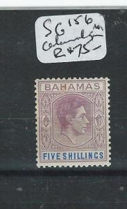 BAHAMAS (P2505B) KGVI 5/-  SG156 USUAL TONED GUM  MOG