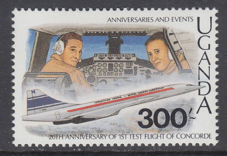 Uganda 734 Airplane MNH VF