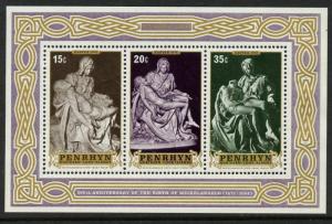 Penrhyn Island 78a MNH Easter, Sculpture, Michelangelo