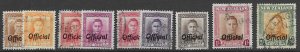 New Zealand  O-92-99    1946   set 9   fvf used