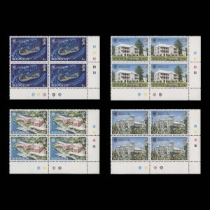 Bermuda 1980 (MNH) Commonwealth Finance Ministers Meeting plate blocks ✔️