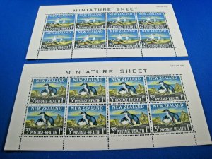 NEW ZEALAND  -  SCOTT # B67a & B68a  -   2 MINI SHEETS    MNH  (ss71)