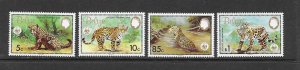 BELIZE #689-92 JAGUARS  WWF  MNH