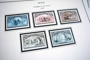 COLOR PRINTED SPAIN 1976-1993 STAMP ALBUM PAGES (101 illustrated pages)