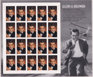 Scott 3692 Cary Grant (Legends of Hollywood) Sheet of 20 Stamps- MNH