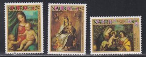 Nauru # 277-279, Christmas Paintings, LH, 1/3 Cat.