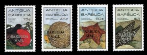 Barbuda #750-753 Cat$49.50, 1985 Marine Life, set of four, never hinged