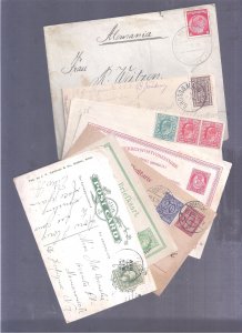 WOTLDWIDE COVERS POSTCARDS BELGIUM GERMANY USA NORWAY UK AUSTRIA NED. INDIA