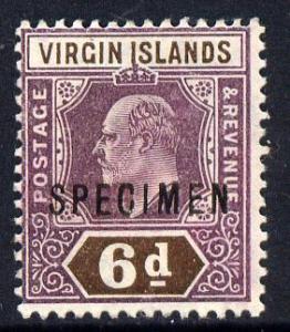 British Virgin Islands 1904 KE7 6d purple & brown ove...