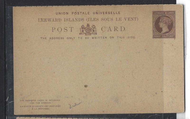 LEEWARD ISLANDS (P0110B) QV DOUBLE, REPLY PSC UNUSED