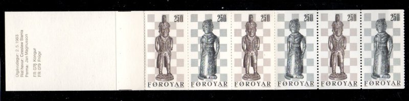 Faroe Islands Sc94a 1983 Chessmen stamp booklet mint NH