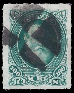 Brazil 1876 Sc 72 UF rouletted