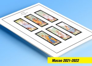 COLOR PRINTED MACAO [SAR] STAMP ALBUM PAGES (33 illustrated pages)