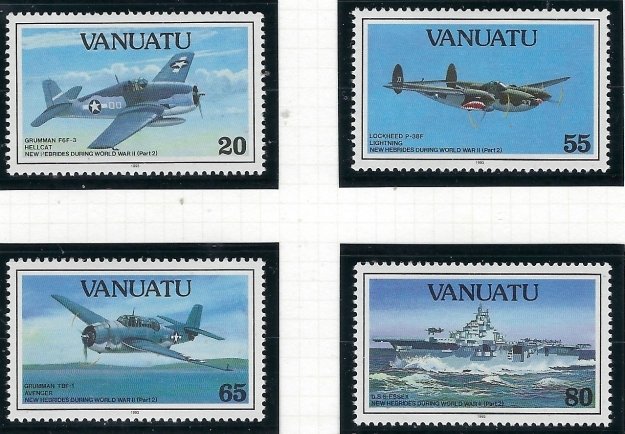 Vanuatu 590-93 MNH 1993 WWII Aircraft (fe8730)