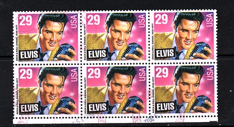 Elvis #2721  Block of 6   used