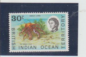 British Indian Ocean Territory  Scott#  21  MNH  (1970 Robber Crab)