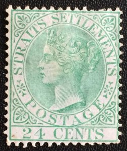 Malaya 1867 Straits Settlements QV 24c MH wmk CC SG#16a M1911