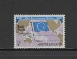 NORFOLK ISLAND #149 1972 SOUTH PACIFIC COMMISSION 25TH ANNIV. MINT VF NH O.G