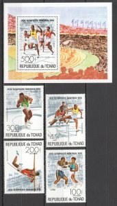 O0096 Chad Olympic Games Montreal 1976 Michel #742-5 Bl65 14 Euro 1Set+1Bl Mnh