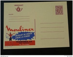 women's emancipation Moulinex postal stationery card Belgium Publibel 2717