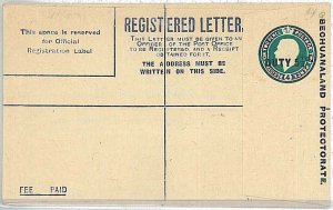 BECHUANALAND PROTECTORATE  : REGISTERED LETTER - POSTAL STATIONERY - RARE!