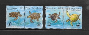 TURLES - PENRHYN #447-48  MNH