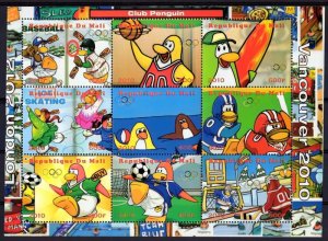 Mali 2010 DISNEY Club penguin-Olympics Sheet Perforated Mint (NH)