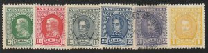 Venezuela - 1911 - SC 250-55 - H/Used - 253 small thin - 254 used