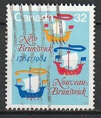 1984 Canada - Sc 1014 - used VF - 1 single - New Brunswick Bicentennial