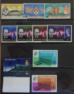 PITCAIRN ISLANDS UNMOUNTED MINT SETS 1961--1971