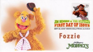 A0-3944b-1, 2005, Jim Henson Muppets, FDC, DCP, SC 3944b, Add on Cachet, Fozzie