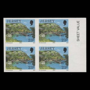 Jersey 1990 (Variety) 23p Bonne Nuit Harbour imperf block ...