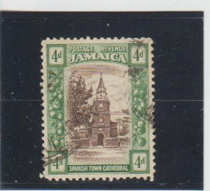 Jamaica  Scott#  81  Used  (1921 Cathedral in Spanish Town)