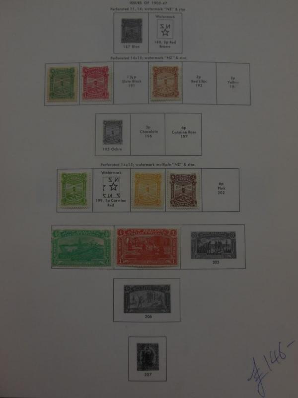 NEW ZEALAND : Beautiful all Mint collection on album pages. SG Catalog £2,936.00