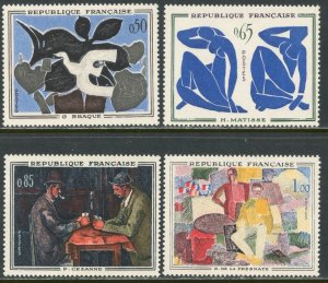 FRANCE Sc#1014-1017 1961 Paintings Art Complete Set OG Mint NH