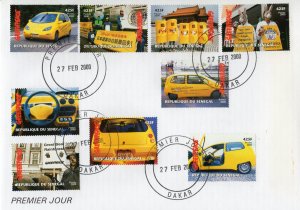 Senegal 2000 CAR RENAULT TWINGO Greenpeace Set (9)  FDC