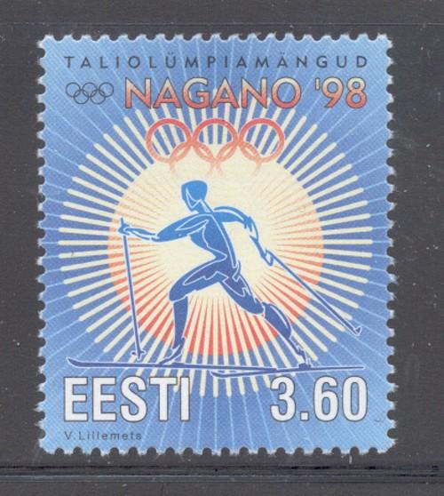 Estonia Sc 335 1998 Nagano Winter Olympics stamp mint NH