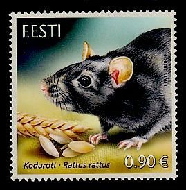 Estonia Sc# 935 MNH Estonian Fauna - Black Rat