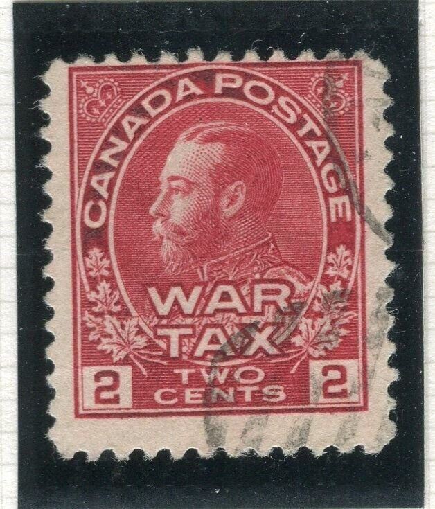 CANADA; 1915 early GV WAR TAX issue Type III, used Shade of 2c. value