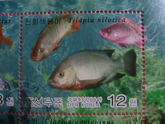 ​KOREA STAMP: 2004-SC#4391-FRESH WATER FISHS- CTO-MNH-SHEET