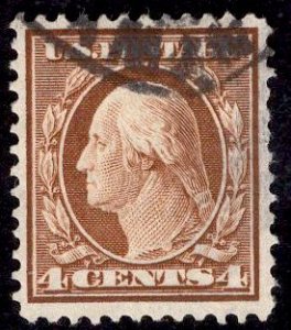 US Stamp #334 4 Cent Washington Used SCV $1.50