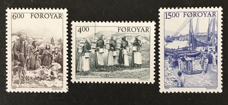 Faroe Islands 1995 #290-92, MNH, CV $8.75