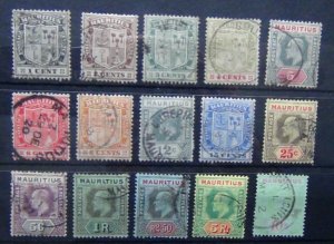 Mauritius 1910 set to 10r Used