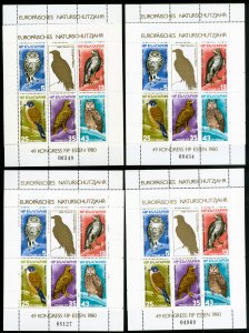 Bulgaria Stamps # 2705 MNH XF Lot Of 8 Bird Souvenir Sheets Scott Value $320.00