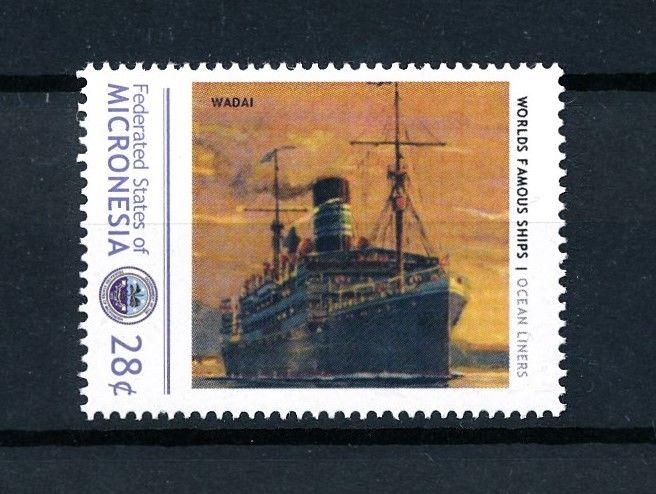 [90661] Micronesia  Ships Wadai Ocean Liners Woermann  MNH