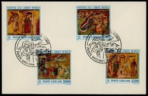 Vatican 912-5 on FDC - Christmas, Mosaics