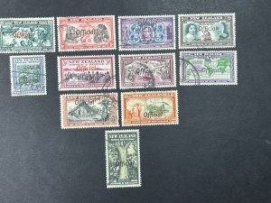 NEW ZEALAND # O76-O86--USED-COMPLETE SET---OFFICIAL---1940