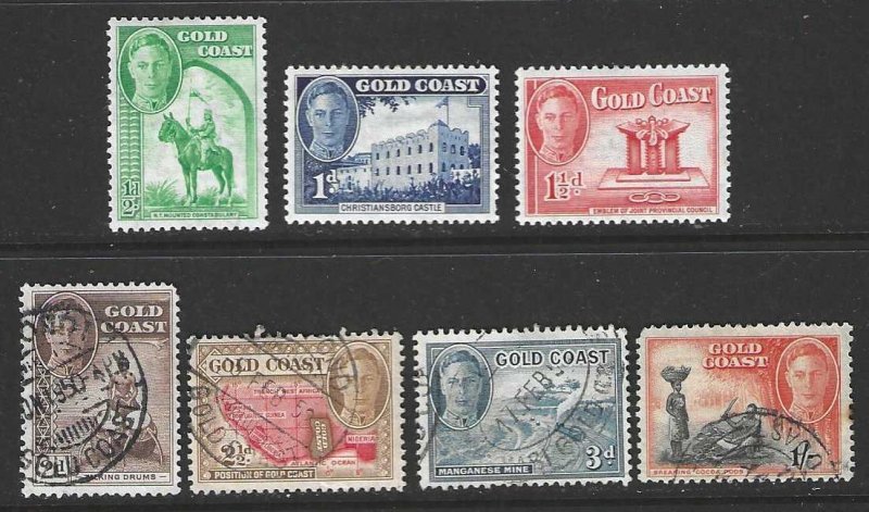 Gold Coast 130-135, 138  Mint/Used  SCV:$9.65