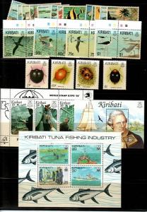 Kiribati Mint NH sets and S/S lot - Catalog Value $64.75 [TC785]